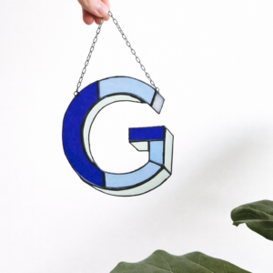 glasletter 'maeve' zwart