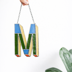 glasletter 'maeve' zilver